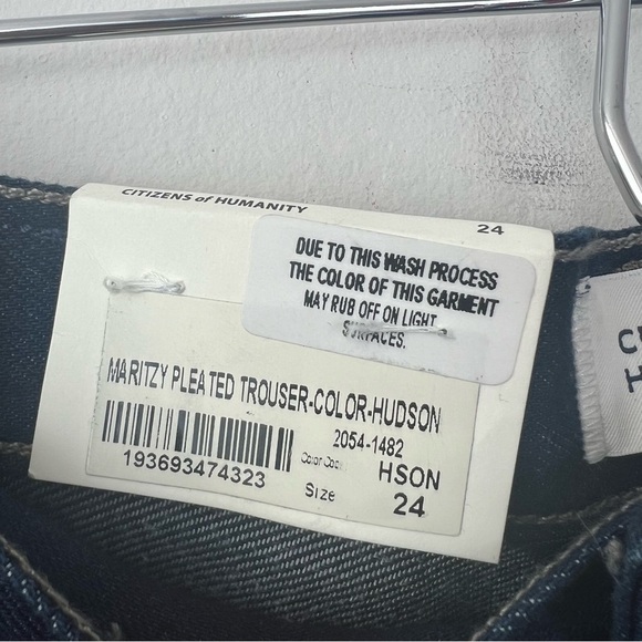 NWT Citizens of Humanity Maritzy Pleated Trouser Jeans High Rise Wide Leg Hudson - Picture 6 of 11